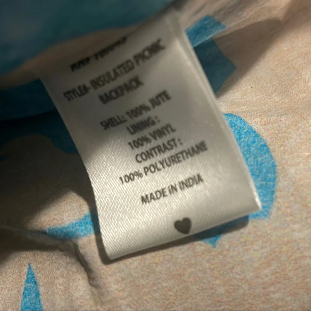 XIX-Palms Insulated Straw Backpack with Tan Straps - Picture 5 of 8